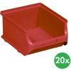 Allit Plastové boxy PLUS 2B, 137 x 160 x 82 mm, červené, 20 ks