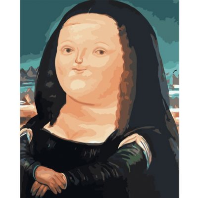 Malování podle čísel na plátno Fat Mona Lisa