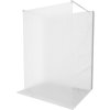 Mexen Kioto, sprchová zástena Walk-In 120 x 200 cm, 8mm sklo námraza, brúsená oceľ profil, 800-120-002-97-30