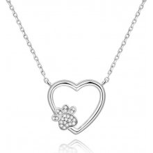 Beneto Strieborný náhrdelník Láska k maznáčikovi AGS702