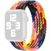 AppleKing nylonový remienok s vrkočovým vzorom pre Apple Watch Ultra 49mm / 46mm / 45mm / 44mm / 42mm - S - tmavý dúhový - možnosť vrátiť tovar ZADARMO do 30tich dní
