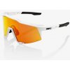 Okuliare 100% SPEEDCRAFT Soft Tact Off White - HiPER Red Multilayer Mirror Lens