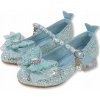Blišťavé balerínky slávnostné topánky pre dievčatko ľadové