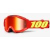 100% detské okuliare Accuri MX MTB Saarinen červené zrkadlové sklá 100% 50310-203-02