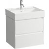 Laufen Lani - Umývadlová skrinka, 58x44x52 cm, 2 zásuvky, lesklá biela H4035321122611