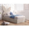 Čalúnená detská posteľ 90x200 s roštom, Béžovy Velvet Kids Line 2 Králik