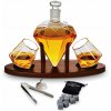 Krištalová karafa na whisky v tvare diamantu