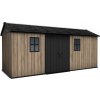 Záhradný domček Keter Apex 7,5 x 17 Ashwood, s podlahou