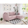 Rohová rozkladacia sedačka MALCOLM ružová - MALMO 61