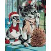 zuty Maľovanie podľa čísel - Kačice a mačiatko, 80x100 cm, vypnuté plátno na rám (8596530047759)