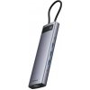 Baseus StarJoy USB-C rozbočovač 11v1 sivá / HDMI + VGA / USB-A / USB-C / RJ-45 / 3.5mm jack / SD/TF (B00030709811-00)