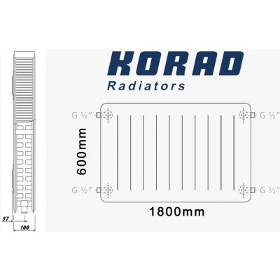 KORAD Radiátor 22K 600/1800 (KORAD 22K 600/1800)