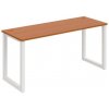Pracovný stôl UNI O, 160x75,5x60 cm, čerešňa/biela