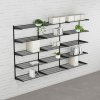 Walteco Nástenná regálová zostava TRIPLE, 1500x2430 mm, čierna Hĺbka: 330 mm , SHBLT300