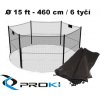 Linder Exclusiv | Ochranná sieť k trampolíne 460 cm - 6 tyčí PRO-215-6