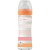 CHICCO Fľaša dojčenská sklo Well-being silikón 240 ml dievča 28721.11