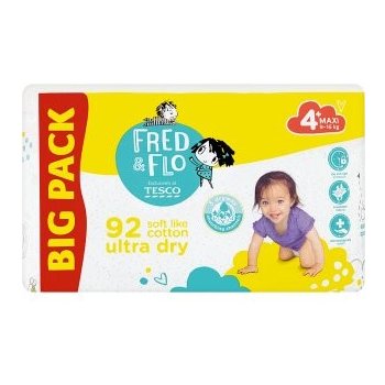 Tesco Fred & Flo Ultra Dry plienky 4+ Maxi 92 ks od 19,99 € - Heureka.sk