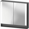 Duravit Qatego skrinka 80x15.5x75 cm so zrkadlom grafitová QA7151049490010