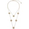 Guess Luxusný pozlátený dvojitý náhrdelník Wild Flower JUBN05500JWYGT/U