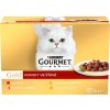 Gourmet Gold kúsky v šťave hovädzie/morka s kačkou/losos s kuraťom/kura s pečeňou 12 x 85 g