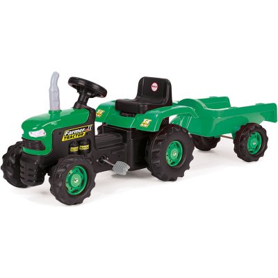 DOLU traktor šliapací s vlečkou zelený