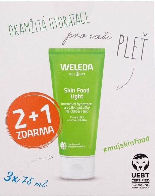 Weleda Skin Food Light Face & Body ľahký hydratačný krém na suchú pleť 3x75 ml