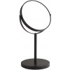 GEDY Kozmetické zrkadlo ANNA na státie, Ø 163 mm, obojstranné, čierne matné 211214