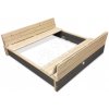 Pieskovisko s lavicami Aksent Wooden Sandpit Exit Toys cyprusové s krytom objem 440 kg 136*132 cm od 3 rokov