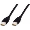 Digitus USB kábel A/samec na A/samec, 2x tienený, čierny, 3m
