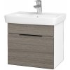 Dreja Umývadlová skrinka SOLO SZZ 50 - N01 Biela lesk / Úchytka T07 / D03 Cafe