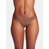 Súprava troch dámskych táng v hnedej farbe Under Armour UA Pure Stretch 3 No Show hnedá | tmavočervená M Under Armour 1200122273231