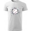 Baseball lopta v triku - Klasické pánske tričko vyššej gramáže - XL ( Biela )