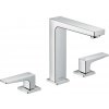Hansgrohe Metropol - Umývadlová batéria s výpustom Push-Open, 3-otvorová inštalácia, chróm - 32515000