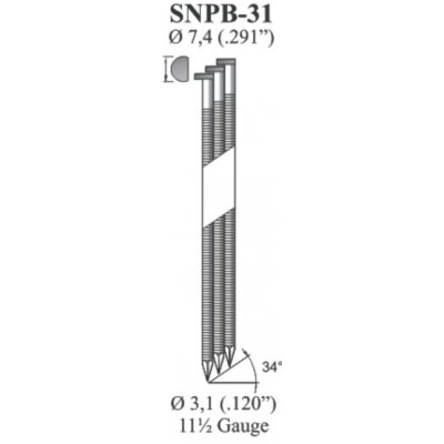 Klinec OMER SNPB 90mm krúžkový 34 ° / 3.10mm