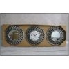 Nástenné hodiny retro vintage s dvoma zrkadlami - 25 cm
