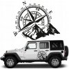 NÁLEPKA na auto KOMPAS HORY OFFROAD 60x50