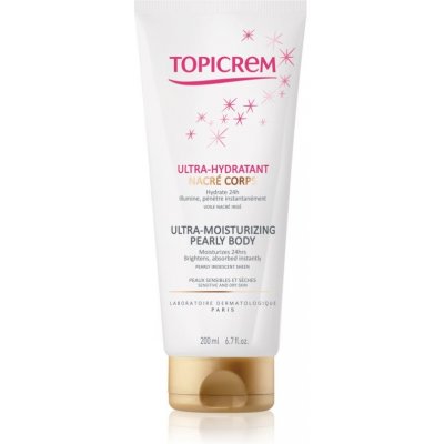 Topicrem UH BODY Ultra-Moisturizing Pearly Body telové mlieko na citlivú pokožku s perleťovým leskom 200 ml