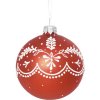 Vianočná ozdoba sklenená guľa Ø 8 cm červená