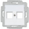 CB Elektro Kryt zásuvky dát. 2xRJ45 modul.jack biela Levit (ABB)