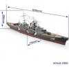 OCCRE Prinz Eugen bojová loď 1:200 kit