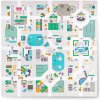 Nukido Penová podložka, puzzle 9 ks, 120 × 120 cm, penové figúrky Nukido Town janshop_738000