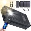 SOLÁRNA POWERBANKA 26800MAH RÝCHLA NABÍJAČKA ČIERNA + 4 SOLÁRNE PANELY