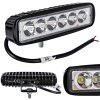 LED pracovné svietidlo 6x3W 12V 24V ploché 18W bodové