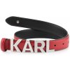 Karl Lagerfeld opasok K/LETTERS MD BELT HAUTE RED