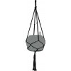 Lechuza Macramé záves na kvetináč Cotton Pure čierny 90 cm