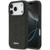 DKNY PU Leather Grid Pattern Magsafe Zadní Kryt pro iPhone 17 Pro Black