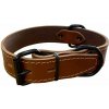 Bafpet Obojek HERRY čierné kování 55cm/35mm koňak