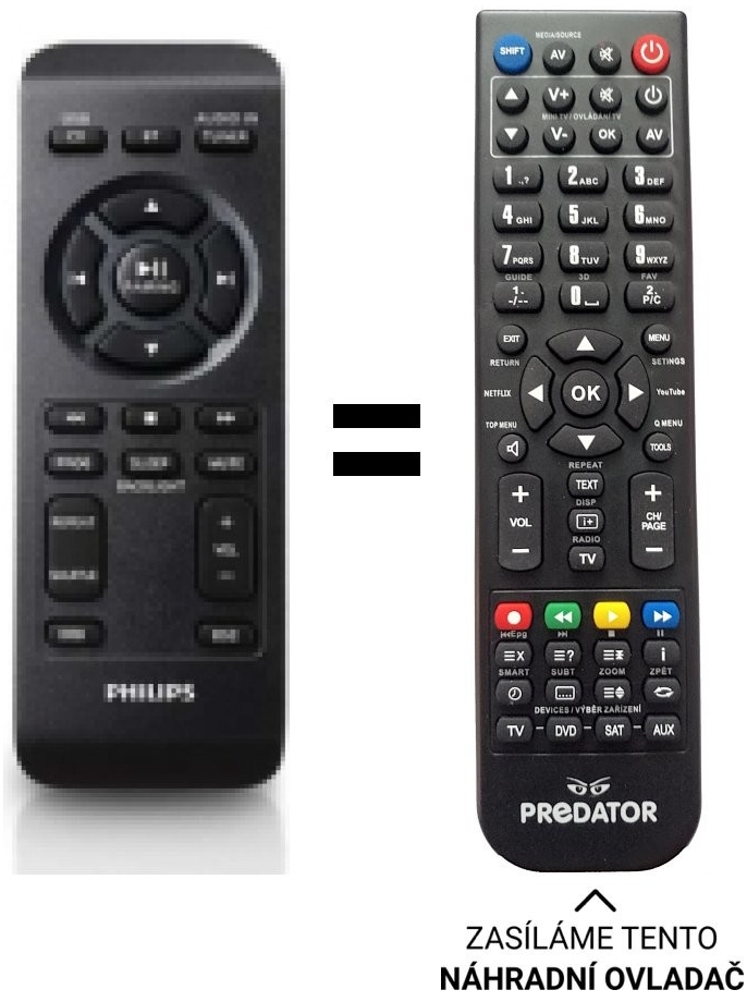 Diaľkový ovládač Predátor Philips 996580004502