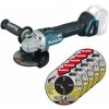Makita DGA504ZX2 Aku uhlová brúska 125mm, Li-ion 18V, bez aku Z + 6x kotúč