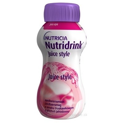 Nutridrink Juice Style s jahodovou príchuťou (inov.2021) 4x200 ml